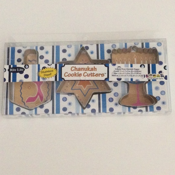 Stainless Steel Hanukkah Chanukah Cookie Cutters - Picture 1 of 3